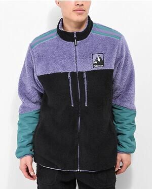 Paterson Summit Blue Tech Fleece Colorblock Jacket Size Large